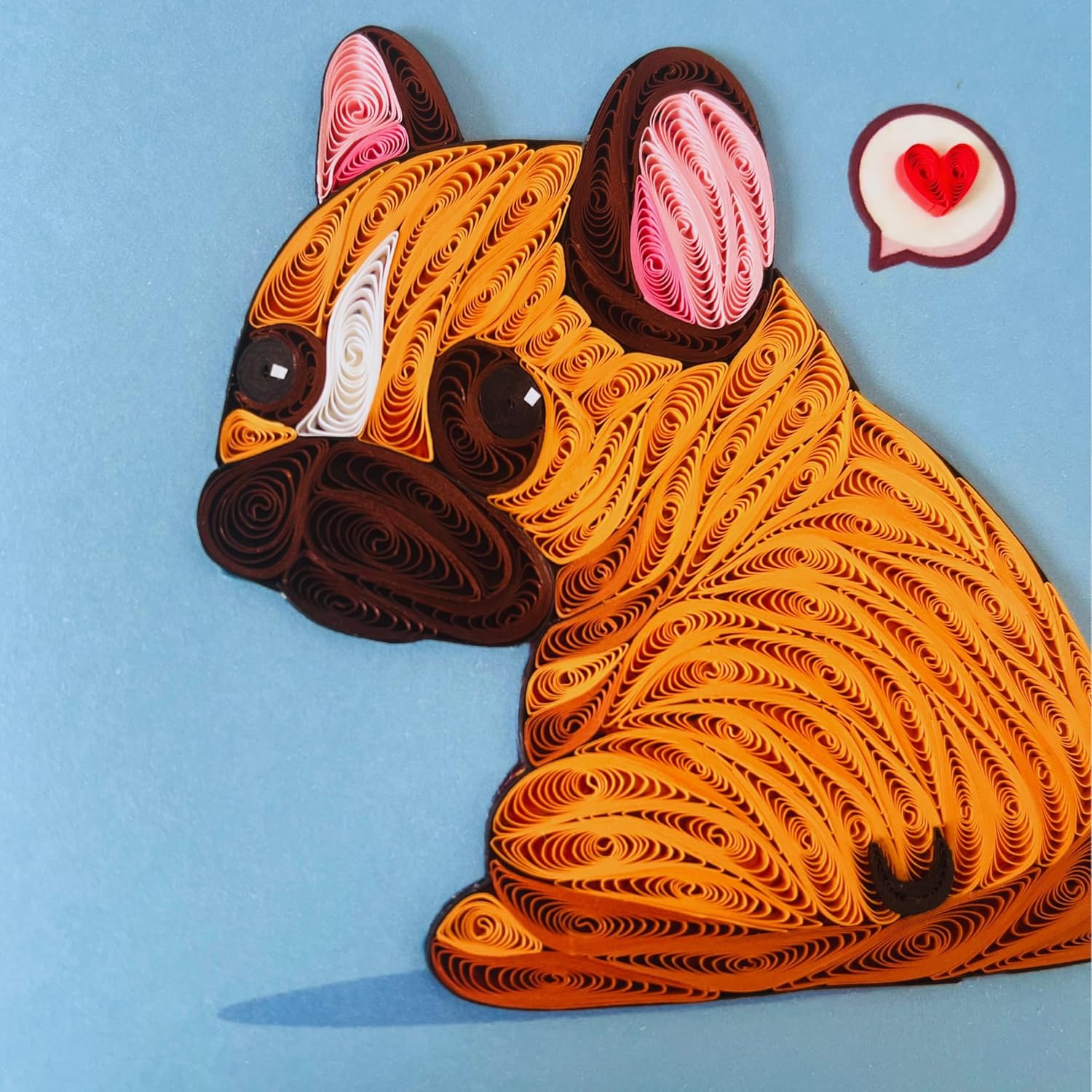 Quilling Cards, Handmade Card, Quilled Cards With Dedicated Paper, Quilling Birthday Cards, For Dog Lovers