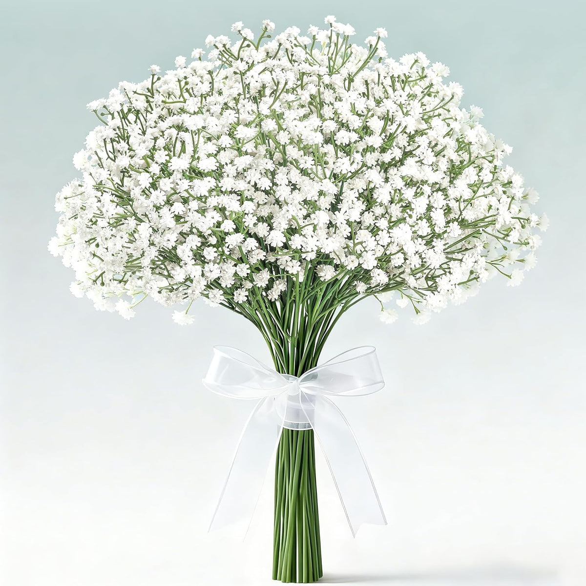 18Pcs Babys Breath Artificial Flowers Faux Gypsophila Stems, Real Touch Silk Fake White Babys Breath Flowers Artificial Bulk For Diy Wedding Table Centerpieces Home Party Decorations