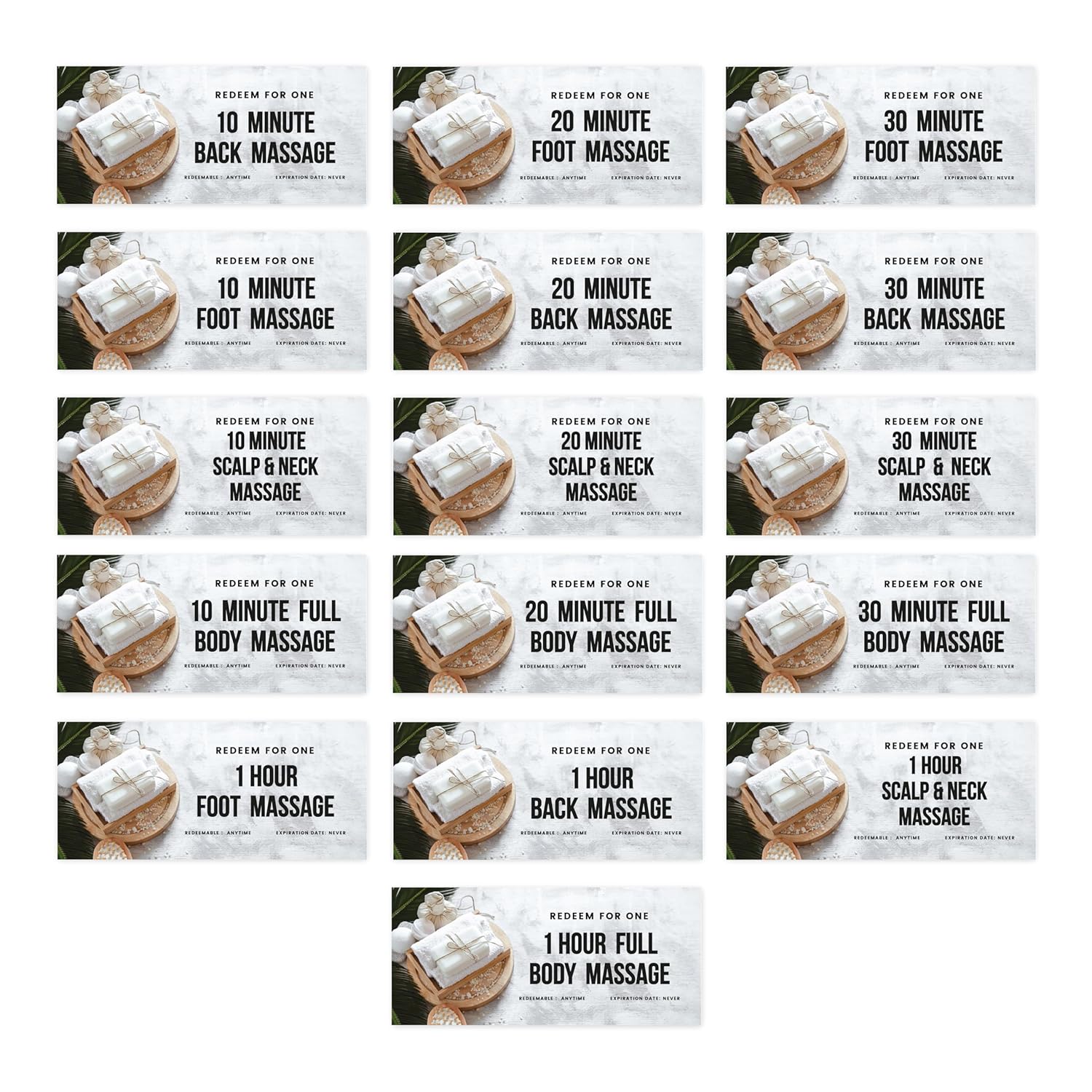 Massage Love Coupons For Him, Her, Husband, Wife, Boyfriend, Girlfriend, Couples, Unique Funny Romantic Valentines Day, Anniversary, Christmas, Birthday, Massage Coupons For Her, 16-Pack