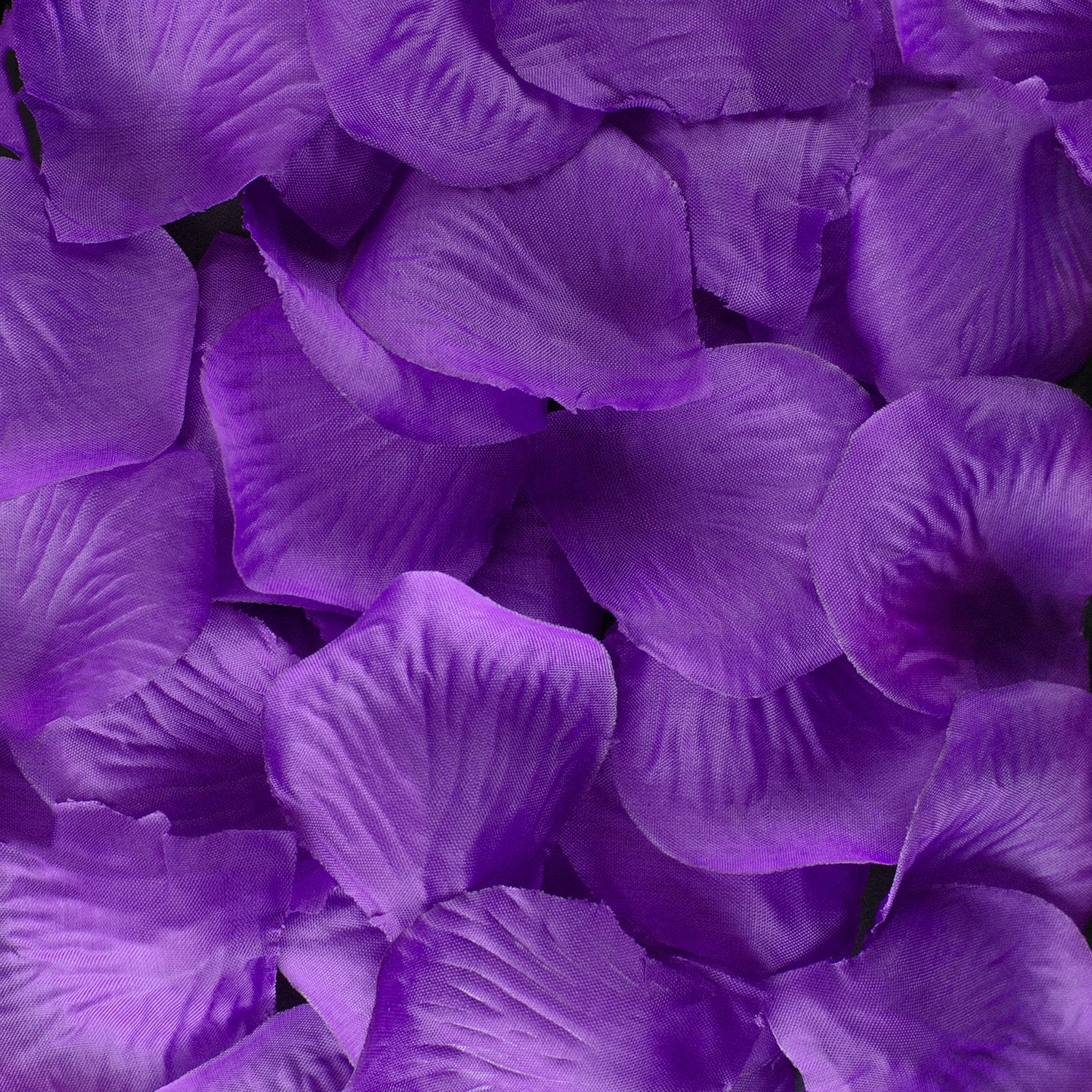 Silk Fabric Flower Mini Rose Petals For Weddings (1000 Pieces) (Purple)