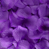 Silk Fabric Flower Mini Rose Petals For Weddings (1000 Pieces) (Purple)