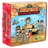 Kangaroo 28 Pack Military Bulk Valentines Day Cards For Kids School Classroom - Includes Envelopes & Stickers, Military Themed Valentines For Class Exchange Card, Valentine Party Favors Gifts For Kids
