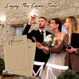 Kraft Paper Bridal Shower Game Set-Advice For The Newlyweds- Minimalism Wedding Game Cards,Newlyweds,Bachelorette Party, Engagement Party Games & Activities -30 Game Cards(A01)