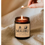 Malibu California Scented Soy Wax Candle - 8Oz, 50Hr Burn Time - Gift For Her/Him - Nautical Theme - Stress Relief, Sleep Promotion