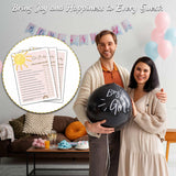 Boho Sunshine 30 Oh Baby True Or False Game Cards With 1 Answer Card, Gender Reveal Party Supplies Favors (5"X7") - D03