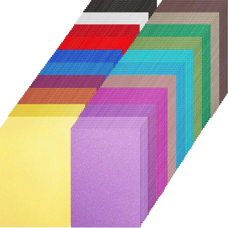 160 Sheets Glitter Cardstock 250 Gsm Thick Glitter Paper For Craft 20 Color Co