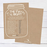 Baby Shower Games For 25 Guests - Kraft The Price Is Right Baby Shower Game, Babyshower Games Boy Girl Gender Neutral, Guess The Price Gender Reveal Game, Made In Usa