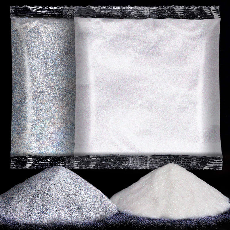 Fine Glitter, 200G Holographic Silver White Extra Fine Glitter For Resin Arts