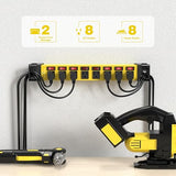 8 Outlet Power Strip Individual Switches 1200J 6Ft Cord Cord Manager Black