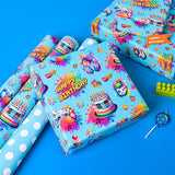 Game Video Wrapping Paper Roll For Kids Girls Women - Game Lover Happy Birthday Design Gift Wrap For 1St Bday Boy Total 28.5Sq.Ft