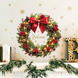 Classic Christmas Decal Kit – 9 Peel & Stick Sheets With Festive Ornaments, Red Bows, Nutcracker & Wreaths. Removable, Water-Resistant & Rental-Safe Holiday Wall Décor.