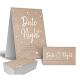 Bridal Shower Games, Fun Activities, Kraft Minimalist Style (Date Night Game)