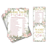 Bridal Shower Games - Name That Cake Wedding Party Game - Boho Floral Greenery Bachelorette/Engagement Party Supplies Activities - Pack Of 30 Game Cards & 1 Answer Card (A01)