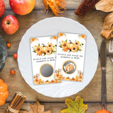 3.5"X2.1" Pumpkin Theme Scratch Cards - 40 Cards Halloween Decorations & Fall Harvest Game Cards - Rustic Wedding Showers, Halloween Parties, Fall Bridal Showers & Prize Drawings - A01