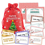 Christmas Passing Game Set, Christmas Games For Families, Funny Xmas Party Game Cards With A Passing Bag For Family Friends, Family Games Night,Team Ice Breaker Games - 04