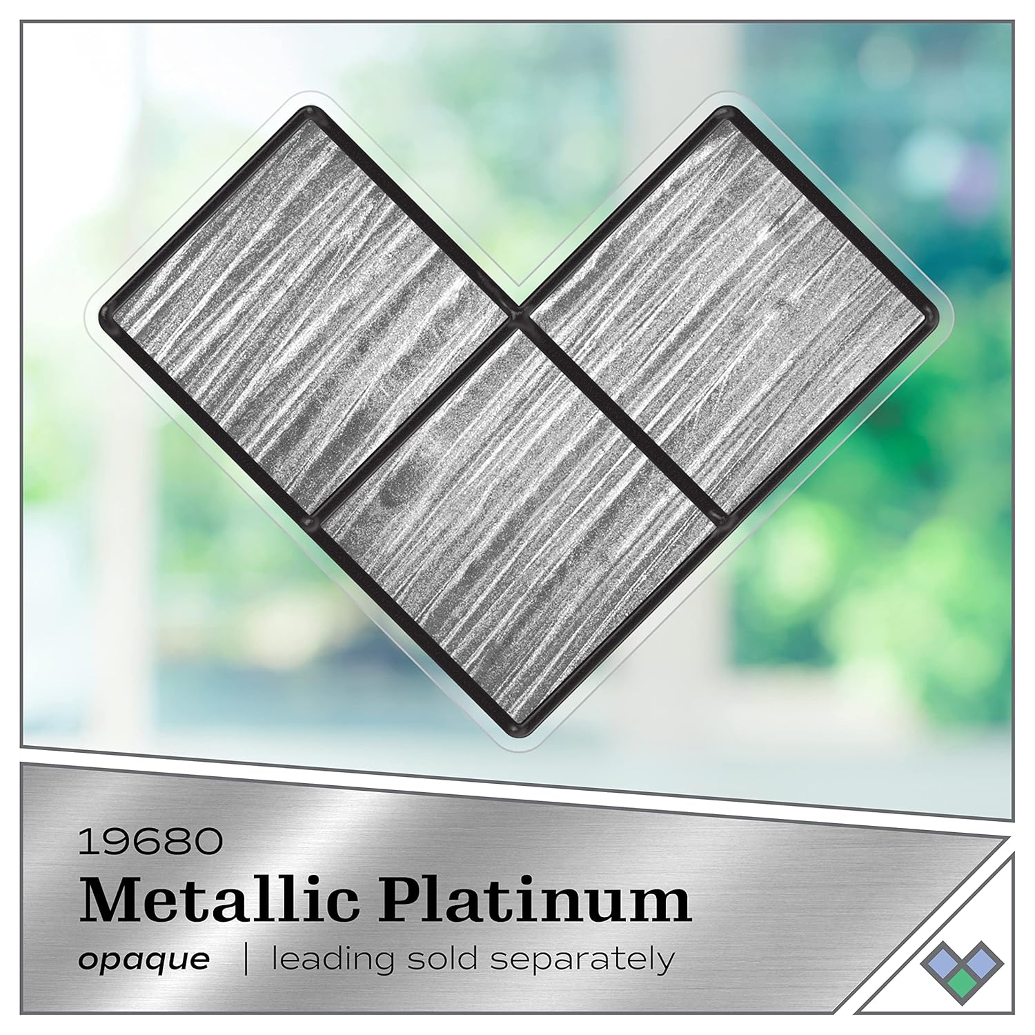 Gallery Glass Platinum Stained Glass 2 fl oz Brilliant Metallic Finish Paint, Perfect for Easy to Apply DIY Arts and Crafts, 19680