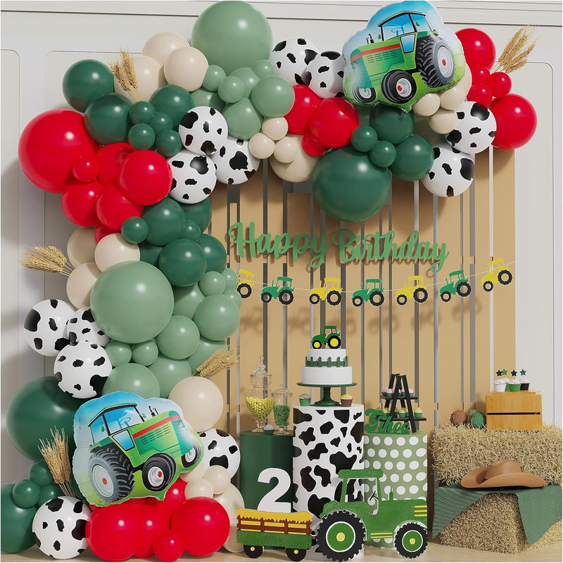 Farm Tractor Birthday Party Supplies 137 Pcs Tractor Balloon Garland A