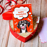 Valentines Day Card From Dog, Dog Valentine Cards For Friend With Envelope And Seal, Express Your Love With Valentine Card From Dog, Blank Inside Dog Valentines Day Card