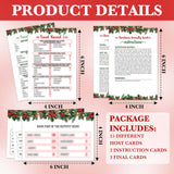 Christmas Games For Families, Christmas Friendly Feud Game, Holiday Games For Adults Large Group Party, Christmas Party Games, Christmas Trivia Card Games - A003