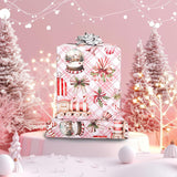 Candy Cane Christmas Wrapping Paper Roll For Kids Girls Women - Red Plaid Bow Design Gift Wrap For Holiday Total 28.5Sq.Ft