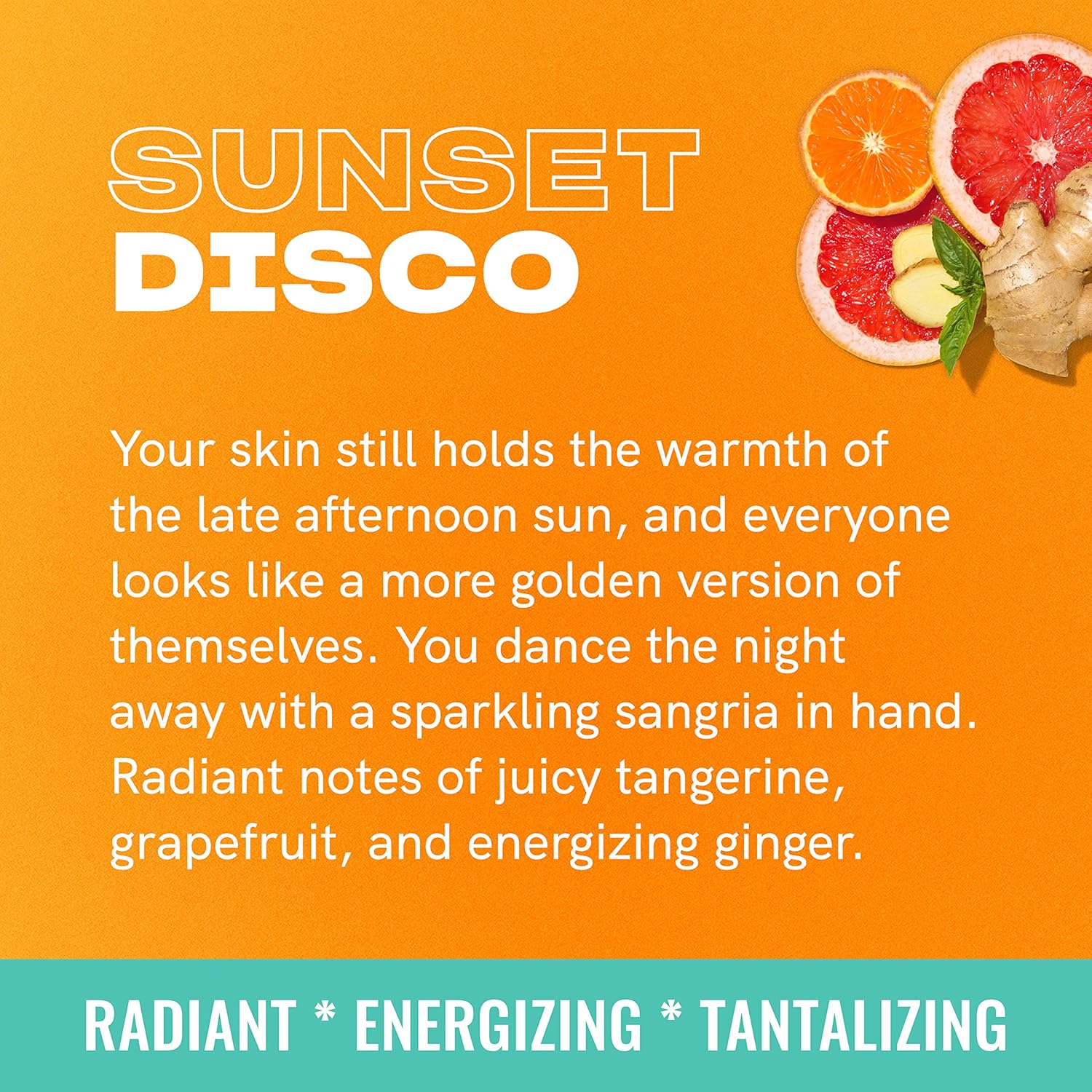 Sunset Disco Candle, Citrus Scented, Made With Essential Oils, 3 Wicks, 13.5 Oz