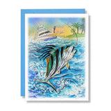 Father'S Day Card - Artful Quilled Card For Dad, Husband, Grandpa (Fishing Lovers)