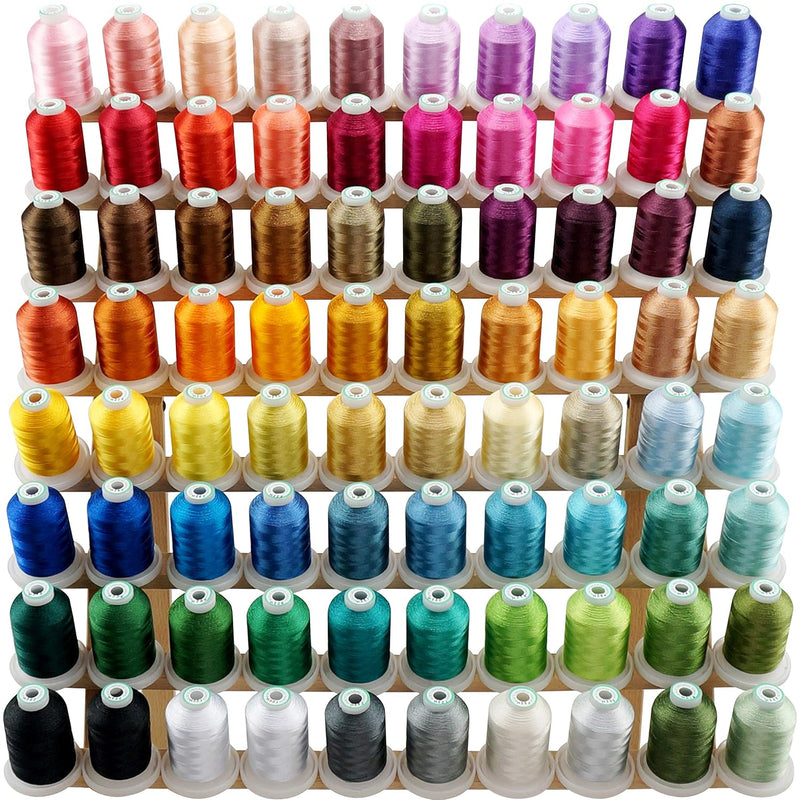 80 Spools Polyester Embroidery Machine Thread Kit 1000M (1100Y) Each Spool - C