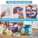 Silicone Jars Molds With Lids For Epoxy Resin Casting, Candy Jewelry Storage Boxes, Home Decoration, Diy Crafts