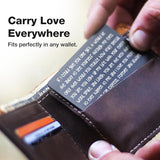 I Love You Card For Him Her | Engraved Aluminum Wallet Insert – “I Choose You” Gift For My Husband Or Boyfriend, Perfect For Long Distance, Valentines, And Anniversaries