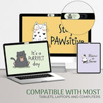 Cute Cat Webcam Cover Slide - Perfect Gifts for Cat Lovers & Moms (Large)