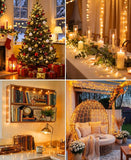 66FT Plug In Fairy Lights 200 LED Warm White String Lights with Remote Timer Dimmable 8 Modes for Bedroom Party Decor