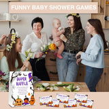 Halloween Diaper Raffle Games Sign, Halloween Baby Shower Party Game Set, Gender Reveal Party Favor Supplies Decor-1 Double Sided Standing Sign + 50 Guessing Cards (05)