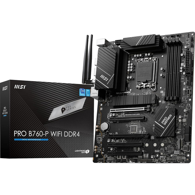 MSI PRO B760-P WiFi DDR4 ProSeries Motherboard (Supports 12th/13th Gen Intel P