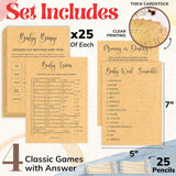 Funny Baby Shower Games Gender Neutral - Baby Shower Bingo Game For Girl Boy, Trivia Word Scramble Games For Baby Shower Decorations