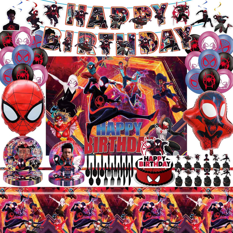 Spider Miles Morales Birthday Party Decorations, Spider Miles Party Su