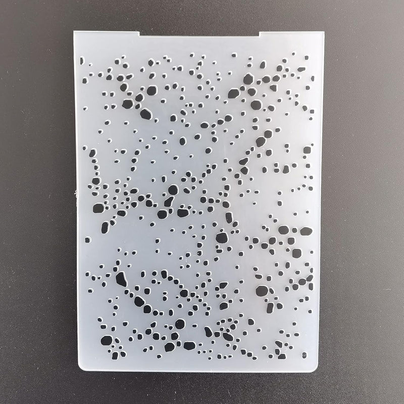 Merry Christmas Raindrop Spring Dot Plastic Embossing Folders For Card Making