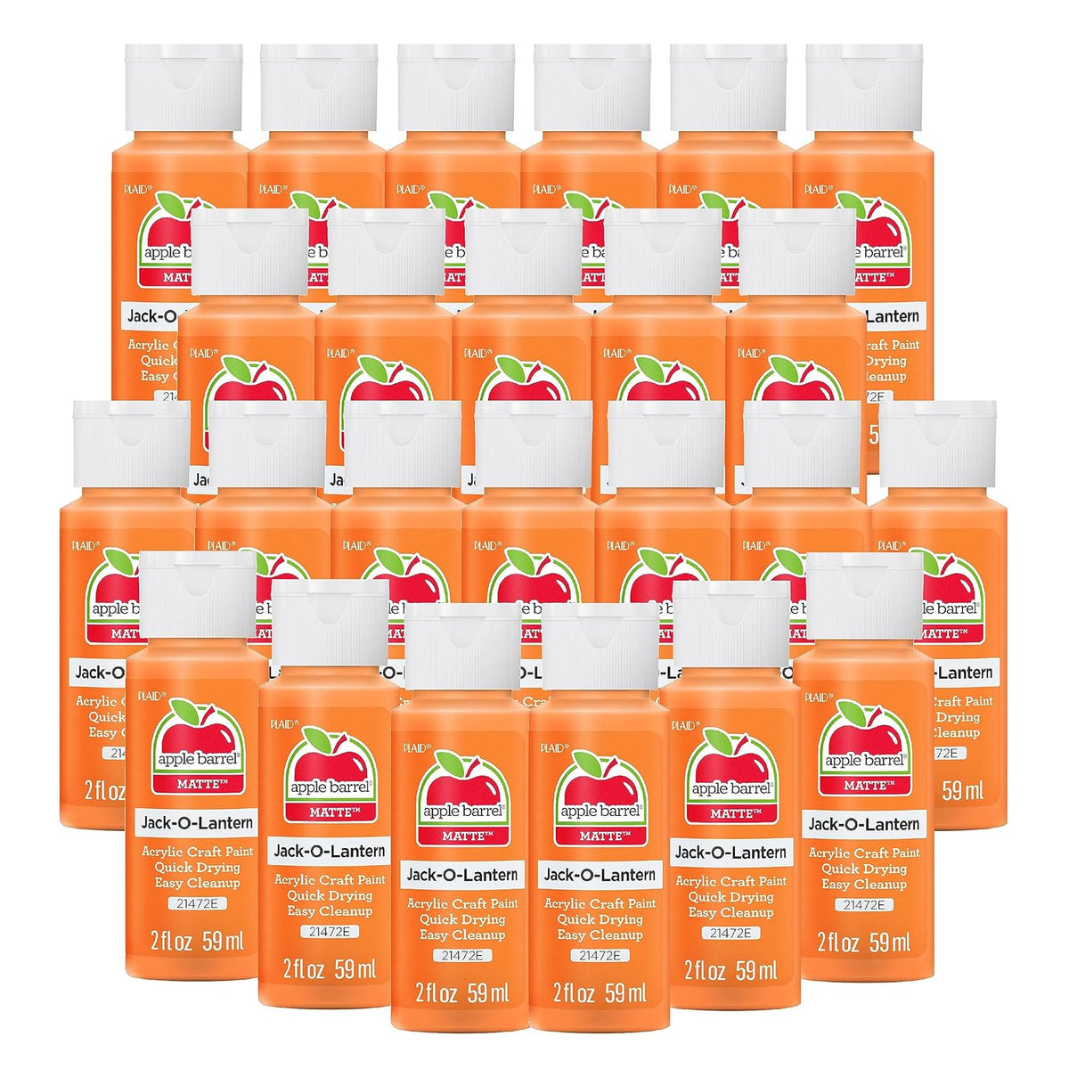 Apple Barrel Acrylic Paint in Assorted Colors (2 oz), 21472EB, Jack-O-Lantern (Pack of 24)