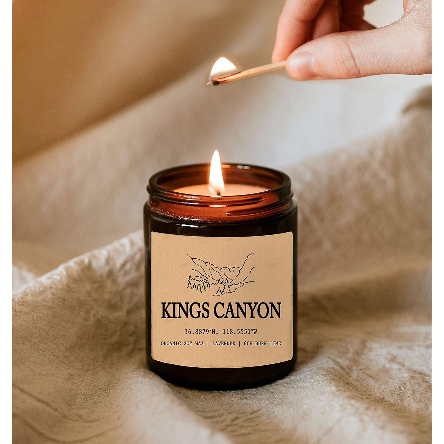 Kings Canyon California Scented Candle - Organic Soy Wax - Gift For Her - Gift For Him - New Home Gifts - Birthday Gift For Friend - National Park Gifts - State Candles