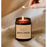 Kings Canyon California Scented Candle - Organic Soy Wax - Gift For Her - Gift For Him - New Home Gifts - Birthday Gift For Friend - National Park Gifts - State Candles