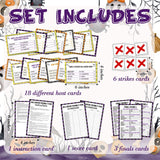 Halloween Friendly Feud Quiz Game For Family, Family Game Night For Adults, Evil Pumpkin Themed Games Cards For Large Groups, Halloween Party Decorations Supplies Favors -01