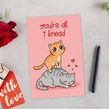Pun Cat Valentines Day Card, Cute Valentine Card For Him Her, Sweet Anniversary Card & Gifts For Husband Wife, Lovely Valentines Day Card Gift For Boyfriend Girlfriend