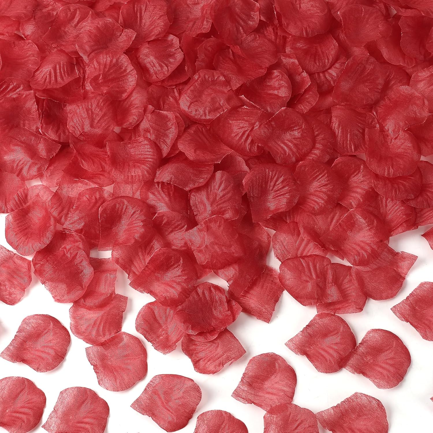 3000 Pcs Rose Petals, Dark Red Artificial Silk Flower Petals Fake Rose Petals For Romantic Night Silk Rose Petals For Wedding Proposal Anniversary Valentine'S Day Birthday Flower Decorations
