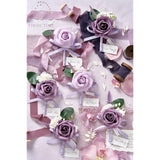 Artificial Flower Boutonniere, Set Of 6, Groom And Groomsmen Boutonniere For Wedding, Prom, Homecoming, Anniversary, Graduation(6, Noble Purple)