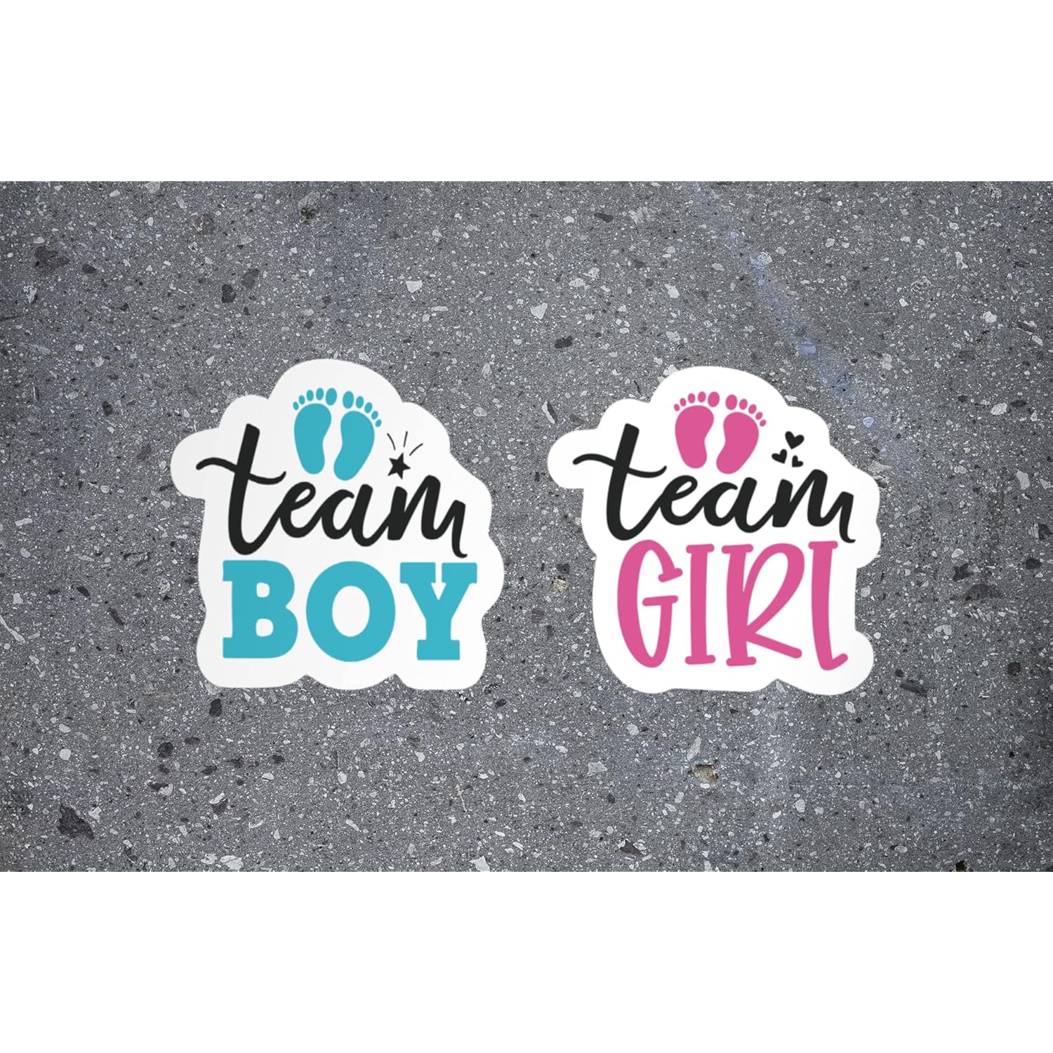 20 Pack Bundle 10 Team Boy 10 Team Girl 2 Inch Sticker Stickers Decal Baby Gender Reveal Decorations Balloons Shower Party Supplies Game Vote Blue Pink Cake Baby Feet Choose Guess