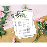 Bridal Shower Games - Greenery Engagement Party Game Cards For Wedding, Bachelorette Party - Bridal Shower Decorations, 30 Cards(011)