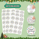 360Pcs Christmas Lights Stickers For Kids, New Year Envelopes Seals Stickers Gift Present Wrap Decoration, 1.5Inch