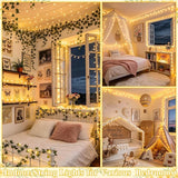 200 LED String Lights 66FT Warm White Clear Wire Connectable Fairy Lights Plug In for Bedroom Wedding Home Tree Yard Patio Classroom Indoor Outdoor Decor