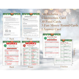 Christmas Feud Games, Feud Trivia Quiz, Party Games For Adults, Family Activities, Baby Shower Game, 30 Feud Cards And 3 Fast Money Round Cards, Winter Party Supplies-Lq5
