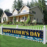 Happy Father’s Day Large Banner, Father’s Day Lawn Sign Porch Sign, Father’s Day Party Decorations, Indoor Outdoor Backdrop 8.9 x 1.6 Feet –Yellow Fonts