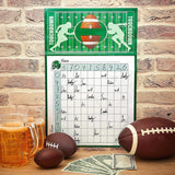5 Pieces Square Game Sheet Posters Football Game Squares 100 Grids Score Record Posters Football Party Sports Games Decorations For Match Party, 11 X 17 Inches